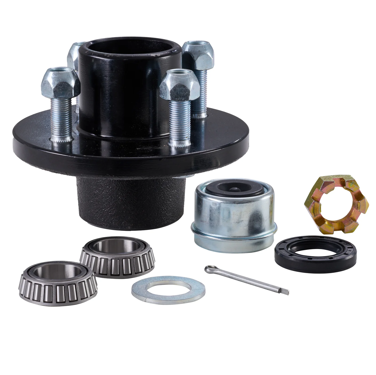 Trailer Hub Kit 4-Bolt hub with 1” Bearing Size