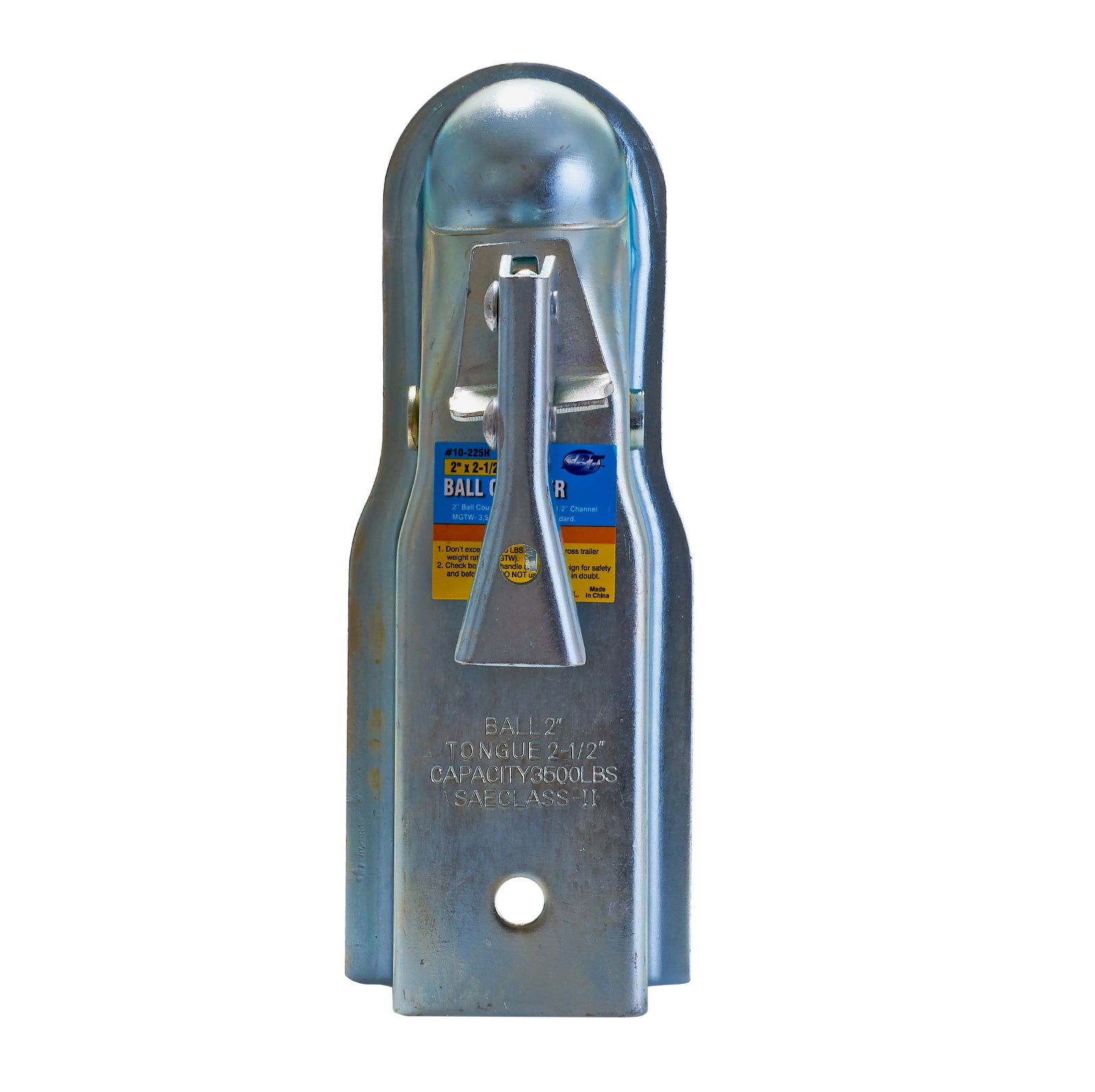 Trailer Coupler 2" Ball X 2-1/2" Channel, 3500lb Capacity - Image 3